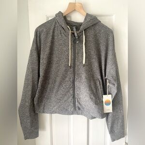 Vuori zip up hoodie NWT sz XL Heather grey performance wear